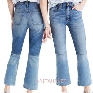 MADEWELL Retro Crop Bootcut Jeans Two-Tone Edition